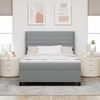 vidaXL Letto a molle con materasso Grigio chiaro 190 x 140 cm Tessuto