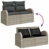 vidaXL Set Divano da Giardino 9 pcs Grigio chiaro Poly Rattan
