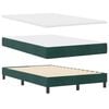 vidaXL Letto a Sorgente LED Verde Scuro 120 x 200 cm Velluto