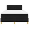 vidaXL Letto a Sorgente LED con materasso Nero 120 x 190 cm Tessuto