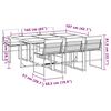 vidaXL Set da Pranzo da Giardino 7 pz con Cuscini Bianco in Textilene