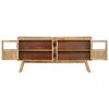 vidaXL Credenza Marrone e Nera 160x30x76 cm in Legno Massello di Mango