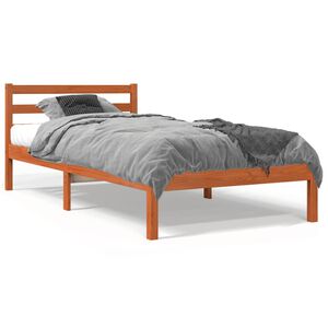 vidaXL Letto senza Materasso Marrone Cera 90x190 cm in Legno di Pino
