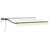 vidaXL Cornice per Tenda Manuale con LED Crema e Antracite 2,5 x 2 m