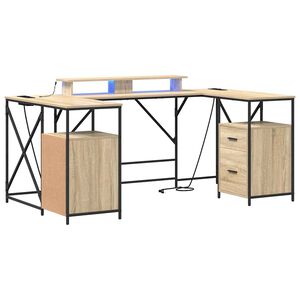 vidaXL Scrivania Rovere Sonoma Legno ingegnerizzato