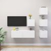 vidaXL Set Mobili Porta TV 5 pz Bianco in Legno Multistrato