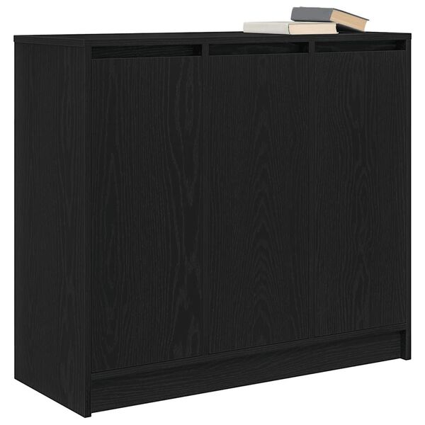 vidaXL Credenza Rovere Nero 85x34x76 cm in Legno Multistrato