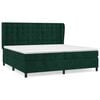 vidaXL Giroletto a Molle con Materasso Verde Scuro 200x200 cm Velluto