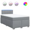 vidaXL Giroletto a Molle con Materasso Grigio Chiaro 120x190cm Tessuto