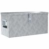 vidaXL Cassetta in Alluminio 61,5x26,5x30 cm Argento
