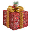 vidaXL Scatole Regalo Decorative Natale 3pz Rosse da Esterno Interni