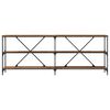vidaXL Tavolo consolle con lo scaffale Legno vecchio 200 x 30 x 75 cm