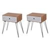 vidaXL Comodini con Cassetto 2 pz Marrone