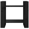 vidaXL Libreria/Divisorio Nero 60x35x57 cm in Legno Massello di Pino