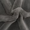 vidaXL Coperta 100x150 cm Pelliccia di Coniglio Sintetica Grigio Scuro