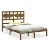 vidaXL Giroletto ambra in Legno Massello 150x200 cm King Size
