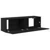 vidaXL Mobile TV 2 pcs Nero 100 x 30 x 30 cm Legno multistrato