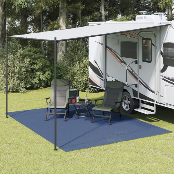 vidaXL Tappeto da Tenda Blu 4x3 m