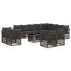 vidaXL Set Divano da Giardino 13 pz Grigio polyrattan