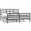 vidaXL Giroletto Grigio in Legno Massello 180x200 cm Super King