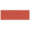vidaXL Cuscino per Lettino Prendisole Rosso M&eacute;lange 186x58x4cm Tessuto
