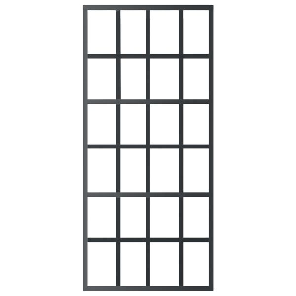 vidaXL Porta Scorrevole con Kit Montaggio Vetro ESG Alluminio 90x205cm