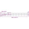 vidaXL Recinto Giardino Punta a Lancia (1,5-1,75)x15,3m Acciaio Nera