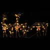 vidaXL Decorazione Natale Famiglia di Renne 90 LED Bianco Caldo Rattan