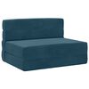 vidaXL Divano Letto Pieghevole Blu 100 x 80 x 60 cm Tessuto