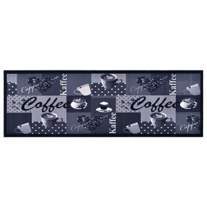 vidaXL Tappetino da Cucina Lavabile Caff&egrave; Blu 60x180 cm