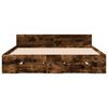 vidaXL Giroletto con Cassetti Rovere Fumo 135x190 cm Legno Multistrato