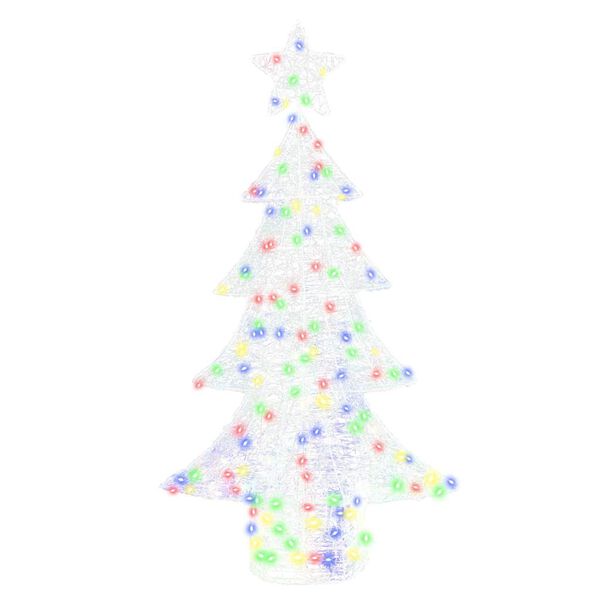 vidaXL Albero di Natale con 160 LED Multicolore 150 cm Acrilico