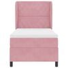 vidaXL Letto a molle con materasso Rosa 200 x 90 cm Poliestere