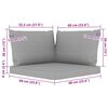 vidaXL Set Divani da Giardino con Cuscini 12pz Grigio