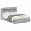 vidaXL Telaio del letto con storage Sonoma grigio 160 x 200 cm