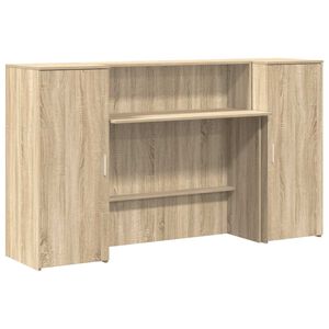 vidaXL Banco Reception Rovere Sonoma 180x50x103,5 cm Legno Multistrato