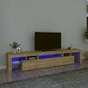 vidaXL Mobile Porta TV con Luci LED Rovere Sonoma 215x36,5x40 cm