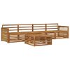 vidaXL Set di divani da esterno 5 pz Naturale Legno di Acacia Massello