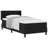 vidaXL Letto a molle con testiera Nero 200 x 80 cm Tessuto