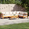vidaXL Set Divano da Giardino 5 pz con Cuscini Legno Massello Acacia