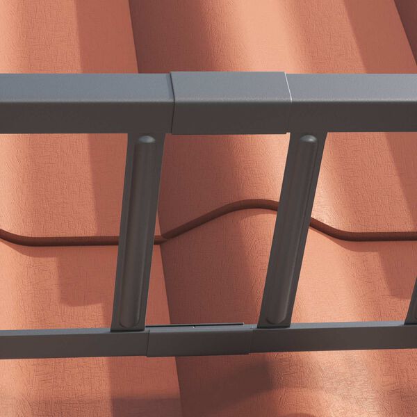 vidaXL Guardia per neve sul tetto Antracite 1200 x 2,5 x 20 cm Acciaio