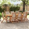 vidaXL Set Pranzo da Giardino 9pz Legno Massello di Acacia e Textilene