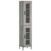 vidaXL Credenza Grigio Sonoma 34,5x34x180 cm in Legno Multistrato