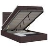 vidaXL Letto ottomano con materasso Marrone Scuro 120 x 190 cm Tessuto