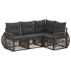 vidaXL Set Divano da Giardino 4 pz Grigio e Grigio Scuro polyrattan