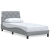 vidaXL Giroletto senza Materasso Grigio Chiaro 90x200 cm Tessuto