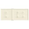 vidaXL Cuscini per Sedie 4 pz Crema 120x50x2 cm in Tessuto