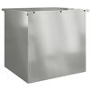 vidaXL Scatola di Stoccaggio Esterno Argento 55 x 50,5 x 50 cm Acciaio