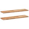 vidaXL Mensole da Parete 2 pz 100x20x2 cm Legno Acacia Rifinito a Olio