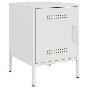 vidaXL Comodino Bianco 36x39x50,5 cm in Acciaio